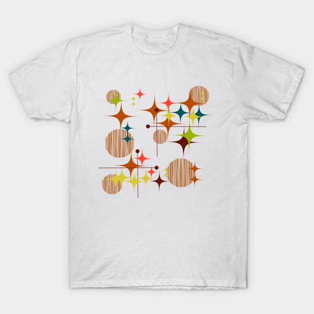 Eames Era Starbursts and Globes 4 T-Shirt by Makanahele